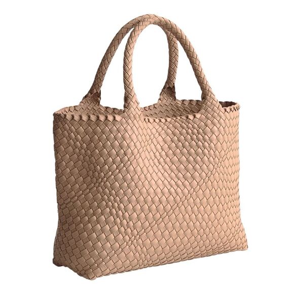Hathaway Woven Tote Bag Warm Taupe - Picture 2 of 9
